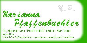 marianna pfaffenbuchler business card